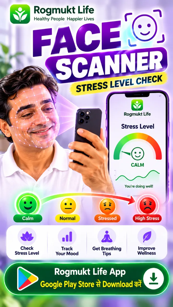 Rogmukt Life Face Scanner – stress level का अनुमान