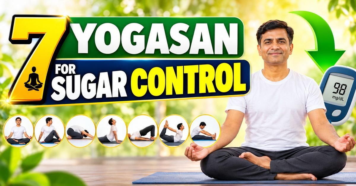 Sugar control yoga – 7 yogasan with Yoga Acharya Jitender Sharma